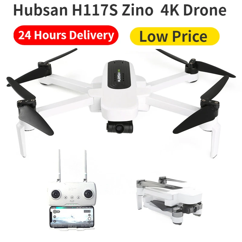 Hubsan H117S Zino gps Дрон с разрешением 4K 1 км 5G Wi-Fi FPV UHD 4K Камера 3-осевому гидростабилизатору аэрофотосъемки с бесщеточным двигателем складной Квадрокоптер с дистанционным управлением