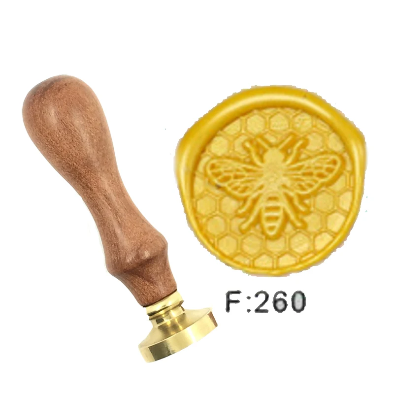 lovely Natural Bee Wax Stamp Exquisite Paint wood handle,DIY