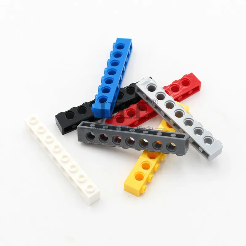 

Building Blocks Technic Brick 1x8 with 7 Holes 3702 Thick Moc DIY Creative Enlighten Compatible Assembles Particles Mechanical