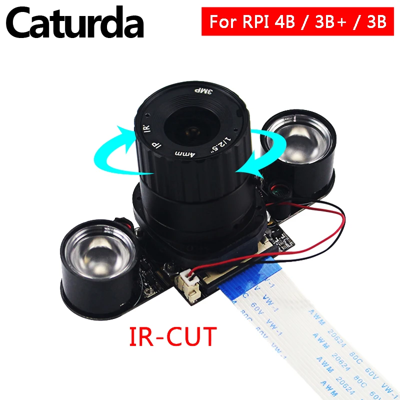 Raspberry Pi 4 Night Vision Camera Raspberry Pi 3 5MP IR CUT Focus Adjustable Camera for