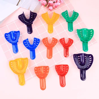 

2pcs/set Plastic Autoclavable Adult And Kid Dental Impression Tray For Dental Alginate Impression Material