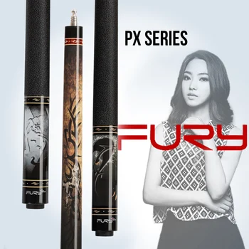 

FURY Billiard Pool Cue PX 11.75/12.75mmTip High Quality Solid Maple Shaft Professional Lizard Leather/Lrish Line Wrap Stick Kit