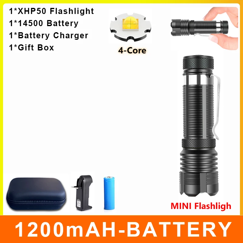 hyper tough torch 5000000LM Most Powerful LED Flashlight XHP199 USB Rechargeable Flash Light 5 Modes Zoom Torch Tactial Flash Lantern Use 26650 waterproof flashlights Flashlights