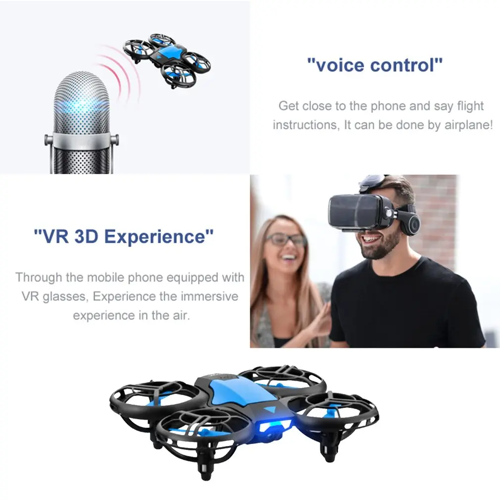 2021 NEW Quadcopter V8 drone 4k profesional 1080P 480P HD Camera WiFi Fpv Air Pressure Altitude Hold Black RC Drone Toy