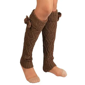 

Socks,Women Leg Warmers Knitted Crochet Long Socks (Khaki)