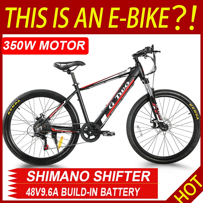 GG 26inch 27 5Inch Electric Mountain font b Bike b font 48V9 6Ah Lithium Battery 350W