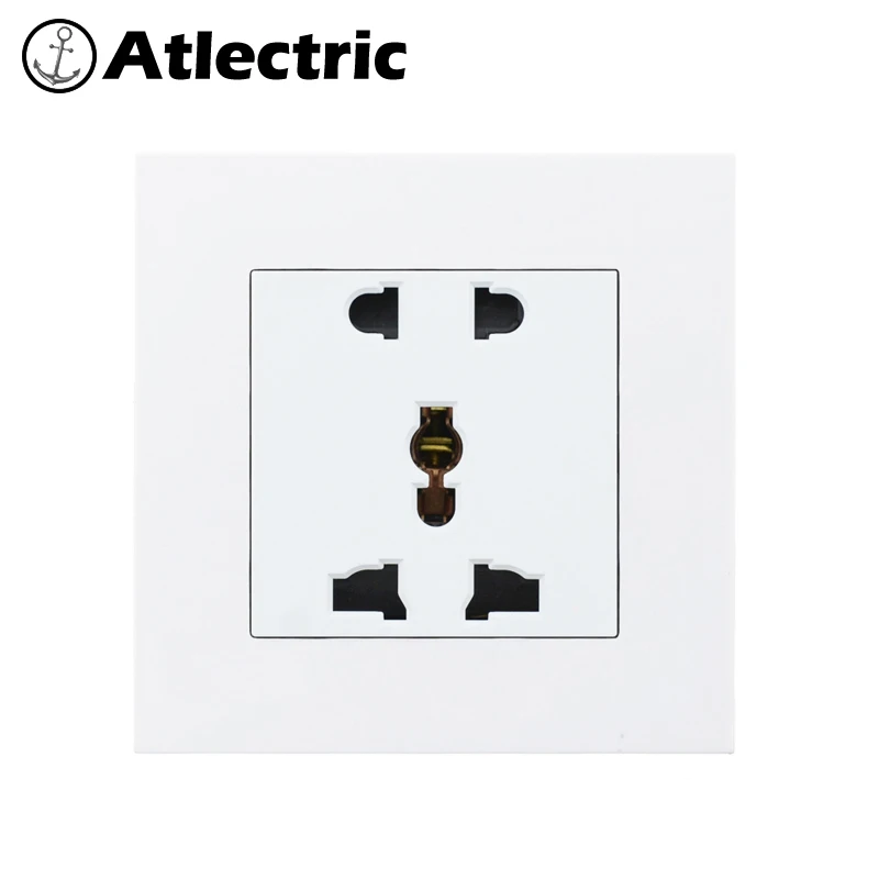 Atlectric двойной порт USB 2.1A настенный адаптер питания от сети ПК пластиковая панель универсальная розетка питания для мобильного розетки
