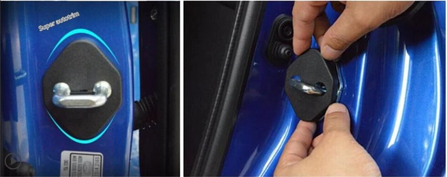 Lapetus Black Look Inner Door Lock Protector Cover Buckle Decoration Frame Trim Fit For Honda CRV CR-V 2012 - 2016 Plastic | Автомобили и
