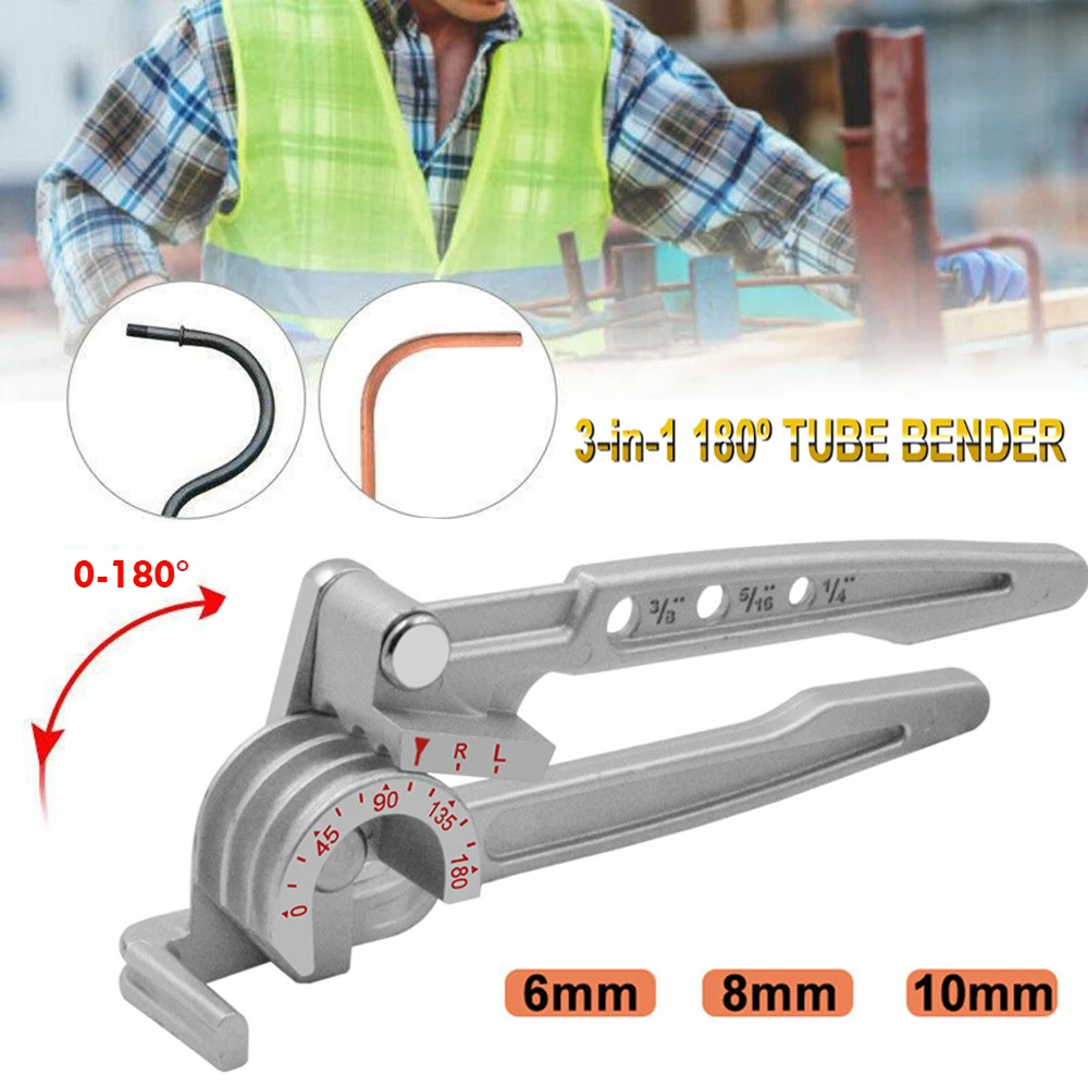

Three-in-one 180 Degree 6mm / 8mm / 10mm Pipe Tube Bender / Copper Tube / Air Conditioning Tube Manual Elbow Tool