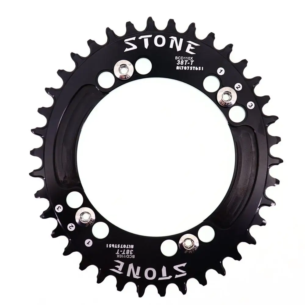 Камень передняя Звездочка 110 BCD для Shimano 5800 6800 4700 9000 овальной формы, 34, 36, 38, 40, 42, 44, 46, 48 58 т зуб дорожный велосипед звездочка цепной передачи 110bcd