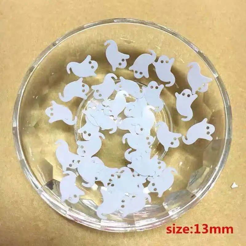 13mm Ghost 10 г/пакет Снежинка Honky ghost форма ПВХ свободные блестки Хэллоуин украшения Ремесло детей DIY Аксессуары - Цвет: 13mm Ghost