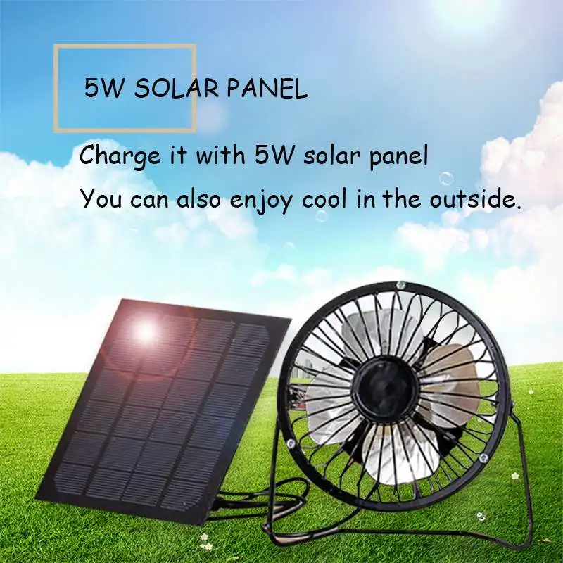 

Hot Sale USB Mini Fan USB 5W 5V Solar Panel Iron Fan Cooling Ventilation Silent Fan for Smartphone Power Bank Laptop Desktop