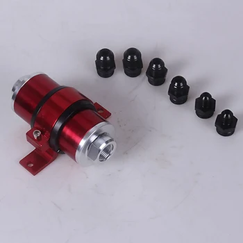 

Univerisal Black 30 Microns Aluminum Inline Fuel/Petrol Filter+Bracket An6/an8/an10 Car Fixing Modification Accessary