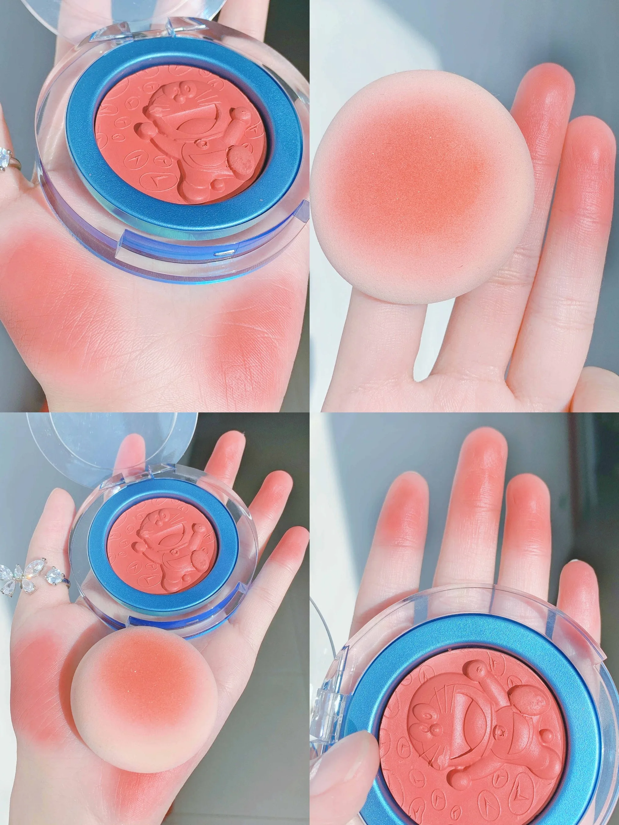 

Doraemon Dorayaki Blush Face Makeup Blusher Women Beauty Cosmetic Contour Palette 3D Natural Brightening Matte Shimmer Pigment