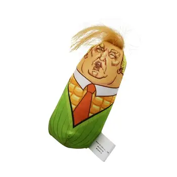 

Trump Head Maize Design Cat Toys Stuffed Plush Corn Pet Kitten Interactive Teaser Catnip Squeaky