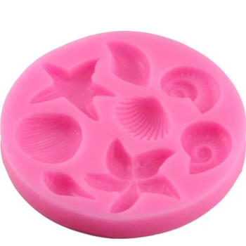 

DIY Kitchen Marine Life Fondant Cake Mold Candy Biscuit Baking Fudge Mold Silicone Cake Silicone Cake Decoration Tool