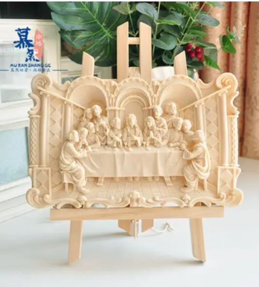 

European Da Vinci myth Last Supper Decorative embossed hanging board Catholic decorative gift figures Sculpture statue carving