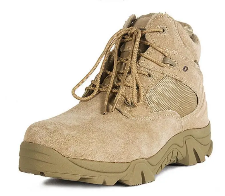 Новинка; сезон осень-зима; Мужские ботинки в стиле милитари; качественные ботинки в стиле спецназа; армейские ботинки; рабочие ботинки; кожаные зимние ботинки - Цвет: sand 2