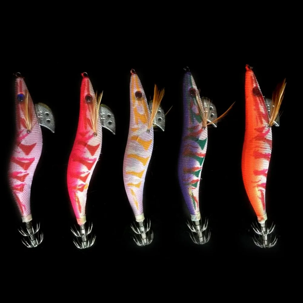 10 PCS 3.5# Luminous Squid Simulation Fishing Bionic Lure Tackle Fish Hook Plastic Artificial Bait Lure Pesca Cebo Free shipping