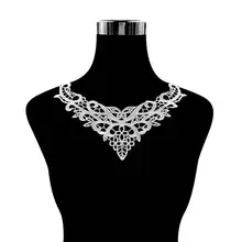 Вышивка шеи воротник diy поддельные съемные воротники водорастворимые Женская бутоньерка трехмерные кружевные аксессуары