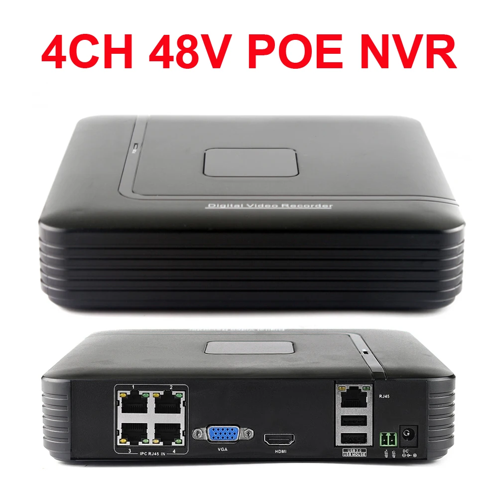 POE 48V Мини 4CH NVR 1080P HDMI Full HD сетевой видеорегистратор Система видеонаблюдения для Камеры POE 48V