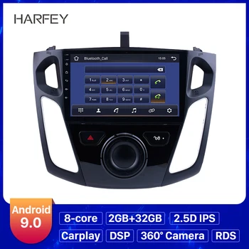 

Harfey 9" HD Android 9.0 GPS Car Navi Stereo For Ford Focus 2011 2012-2015 with Bluetooth WIFI 1080P USB Mirror Link OBD2 DVR