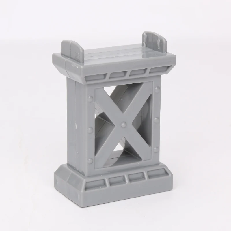 Plastic Gray Straight Track Tunnel Wooden Train Track Accessories Track Train Slot Wood Railway Toys bloques de construccion - Цвет: grey pier new