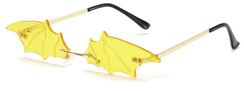 big black sunglasses Cool Modelling Sunglasses Rimless Funny Sun Glasses Anti-UV Spectacles Bat Eyeglasses Halloween Adumbral Masquerade Goggle big black sunglasses