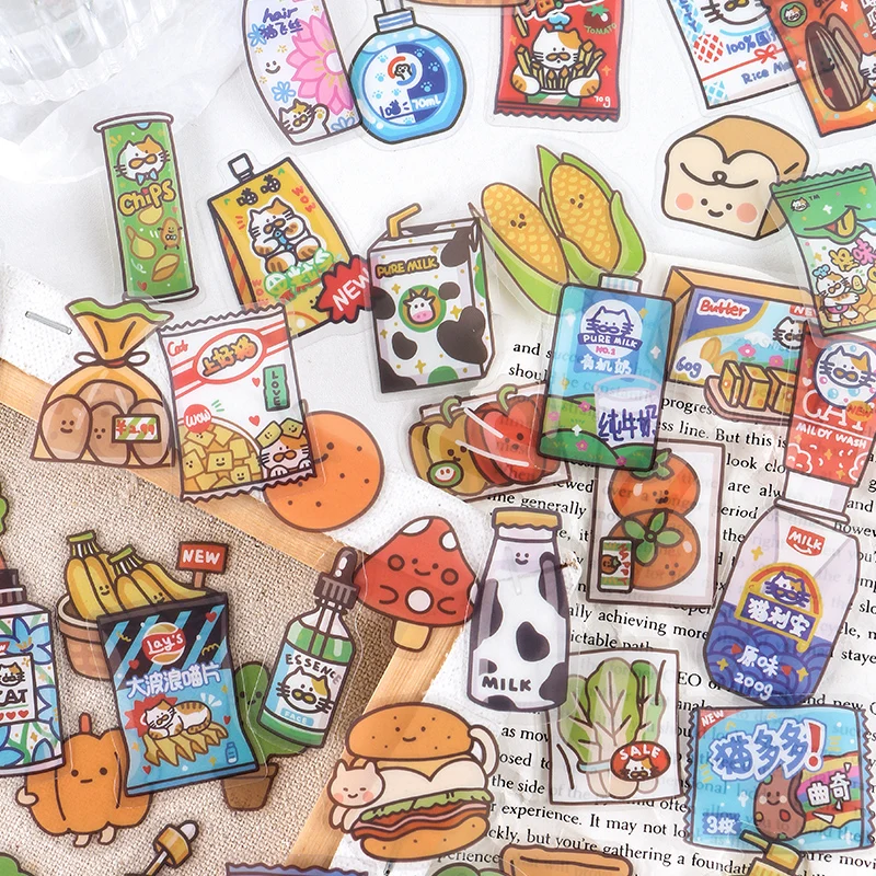 40 pcs/pack 24-hour convenience store series Decorative PVC Stickers Scrapbooking Stick Label Diary Stationery Album sticker afbeelding