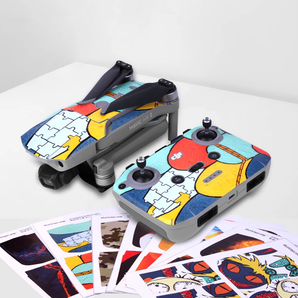 

Drone Body/Battery/Remote control Stickers PVC Waterproof Film Scratch-proof Decals Skin for DJI Mavic Air 2
