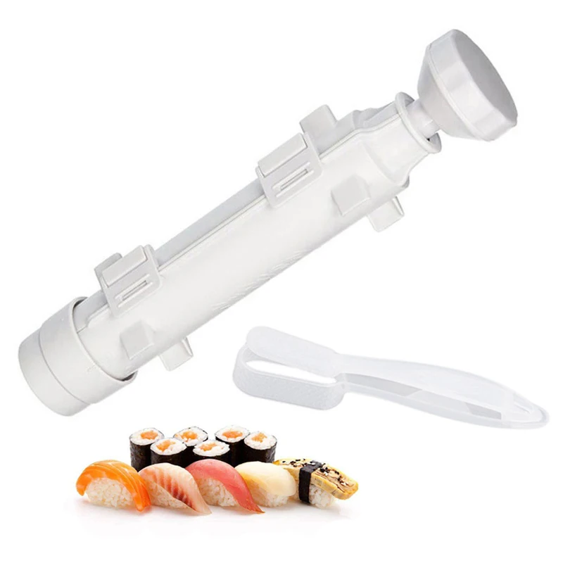 Sushi Mold Set Ролик суши мейкер ролл плесень мясо делая комплект овощи Кухня DIY Bazooka инструменты для риса - Цвет: Sushi Mold Set