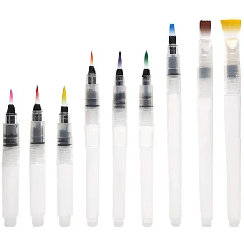 

Watercolor Brush Pens Set,Watercolor Pens Brush for Water Soluble Colored Pencil, Brush Pen for Beginners(9 Piece)