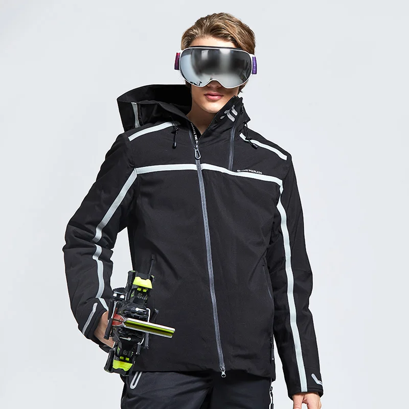 Зимняя куртка для сноуборда, лыжного человека, Спортивная, уличная, черная, трендовая, водонепроницаемая, теплое пальто, топ, хлопковый костюм, Корейская версия