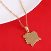 Cote D'Ivoire Map Pendant Necklace Ivory Coast Maps Necklaces Gold Color Map Jewelry For Women Men 3