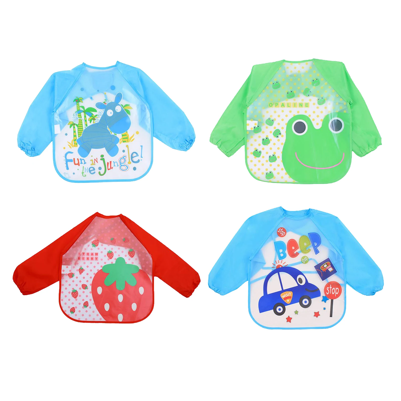 arts craft apron long sleeved bib Babies toddlers coverall Boys Girls Waterproof 