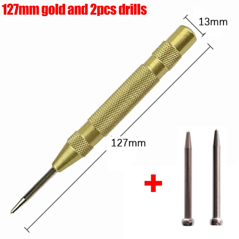 Topuality 2Pcs Strong Automatic Centre Punch Adjustable Spring Loaded Metal Drill Tools Topuality 2Pcs Strong Automatic Centre Punch Adjustable Spring Loaded Metal Drill Tools