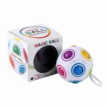 

magic rainbow ball Creative Spherical Magic Cube Rainbow Puzzles Kids Educational Toys for Children Magic Cube puzzle magic ball