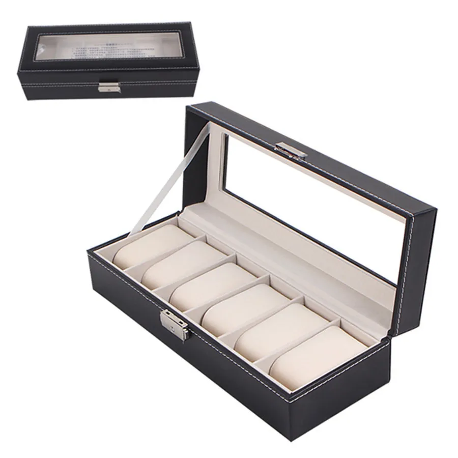 

Top Grade Sturdy Six Watch Box Bracelet Watch Box Jewlery Box European Style 6-Bit Jewelry Props