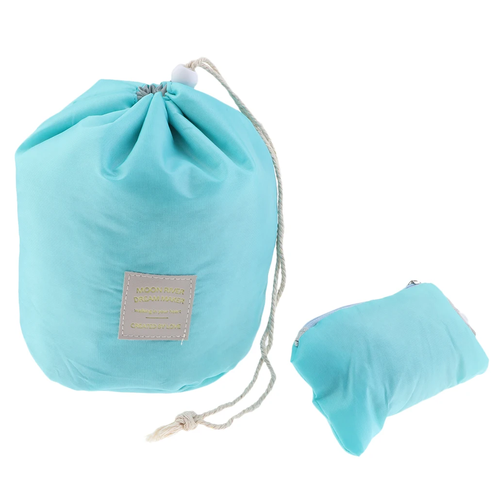 Waterproof Drawstring Bucket Pouch Toiletry Bathroom Tote Bag for Makeups Women Jewelry Camp Cooking Supplies