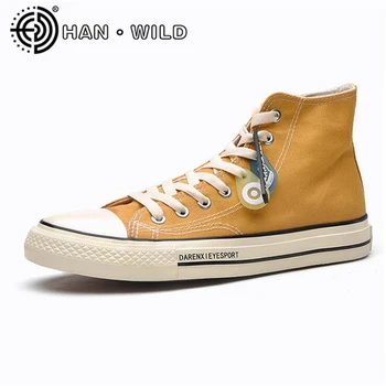 

Fashion Men Canvas Shoes Male Spring Autumn Sneakers Lace up Casual Breathable Shoes High Top Flats Tenis Zapatos De Hombre