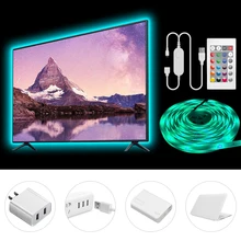 2 м 3 м 5 м USB Светодиодные ленты светильник 5050 Светодиодная лампа лента RGB 10 м ТВ Настольный Экран задняя светильник Диодная лента