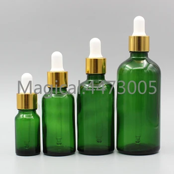 

2/10pcs 5ml 10ml 15ml 20ml 30ml 50ml 100ml Empty DIY Sub Bottling Light Gold Dropping Cover Essential Oil Bottle White Glue Head