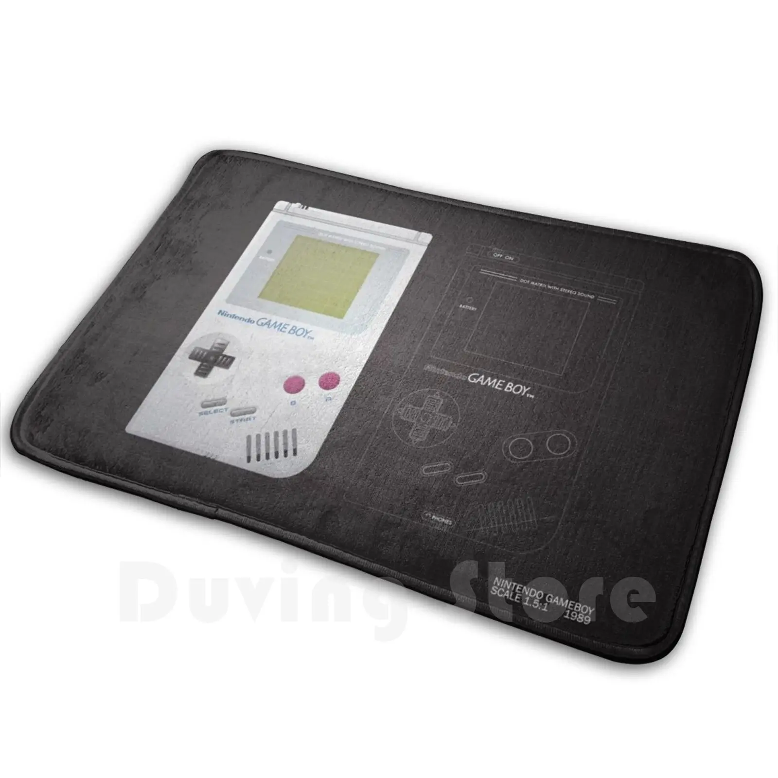 Nintendo Gameboy Disegno Meccanico Morbido Tappetino Antiscivolo Tappeto Cuscino Nintendo Gameboy Vintage Classic 1989