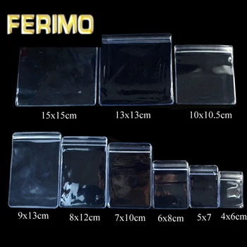 

100pcs- 0.25mm transparent PVC Packaging jude earring Plastic bags jewelry storage bags Anti Oxidation Zipper resealable