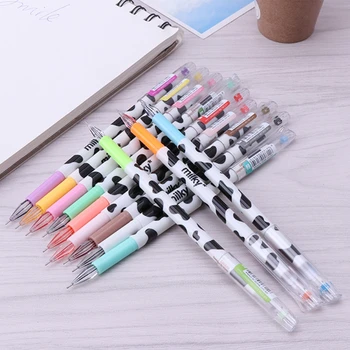 

12 Pcs Cute Milky Gel Pens Ballpoint Pen Set Study Stationery Student Supplies Q6PA