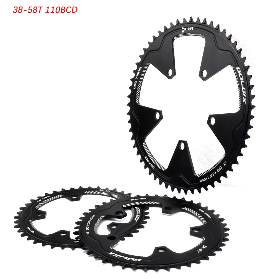 Звездочка велосипедная для Shimano SRAM, Шоссейная Складная Звездочка 110BCD 38/40/42/44/46/48/50/52/54/56/58T