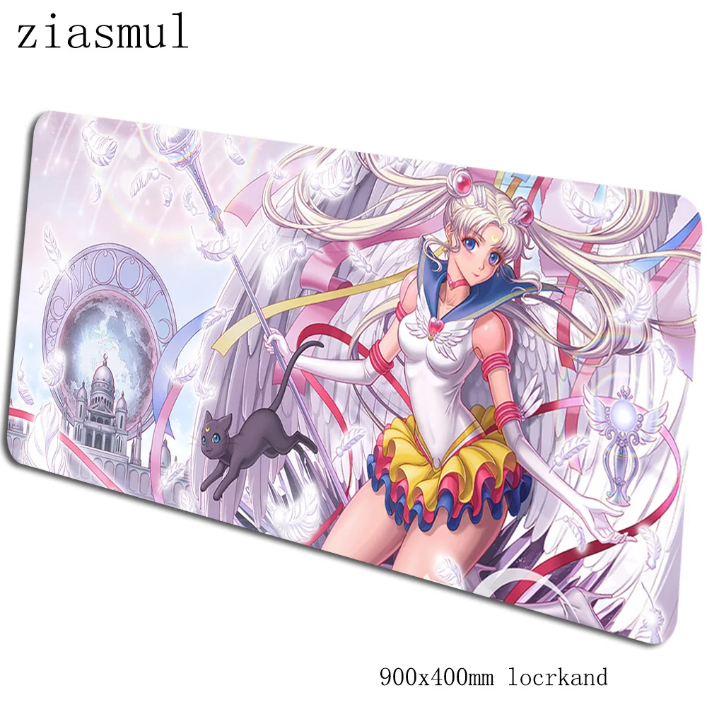 Sailor moon коврик для мыши 90x40 см, коврики для мыши, подставка для запястья, лучший игровой коврик для мыши для геймера, ПК, Большие персонализированные коврики для мыши, коврик для клавиатуры - Цвет: pattern 9