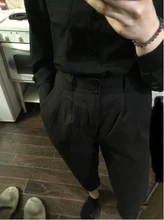 Pants Women Clothing Office-Suit Korean-Trousers Classic Harajuku Yitimoky High-Waist