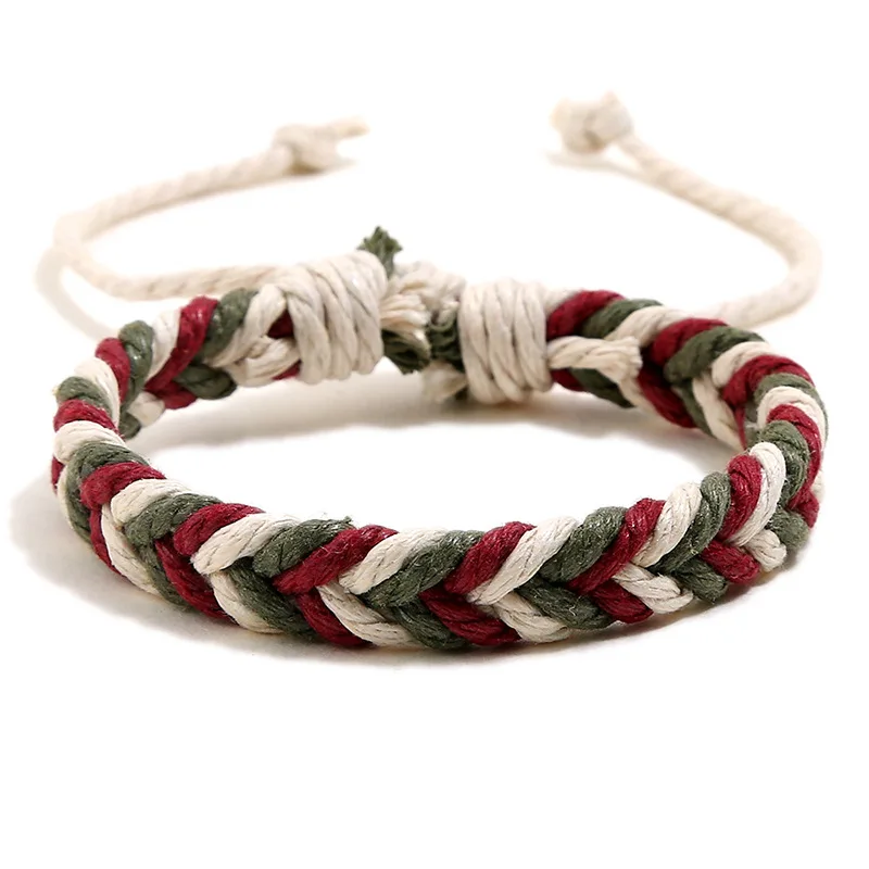 SIZZZ цвет пеньковая веревка пара национальный ветер ручной простой браслет и браслеты
