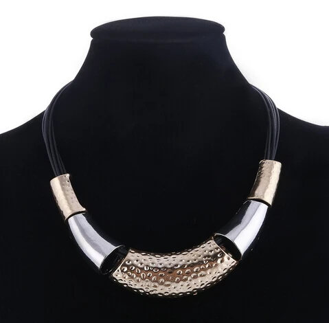 XL888 ZOSHI, Винтажное колье, Макси ожерелье из кожаной цепи, кулон, колье, Femme Bijoux, женские массивные подвески и ожерелья - Окраска металла: XL888